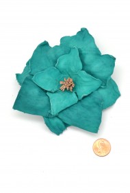Jumbo Leather Flower Pin