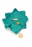 Jumbo Leather Flower Pin