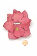 Jumbo Leather Flower Pin