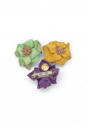 Small Flower Barrettes (Set of 3)