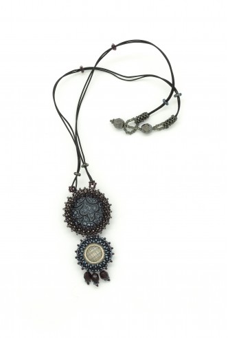 Double Button Necklace Double Button Necklace